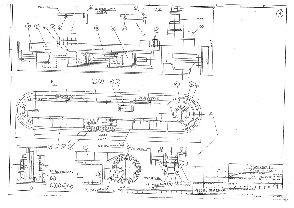 Mitsui S200 — TRAMMING HYDRAULIC MOTOR (Part ME300FS) ITEM 18