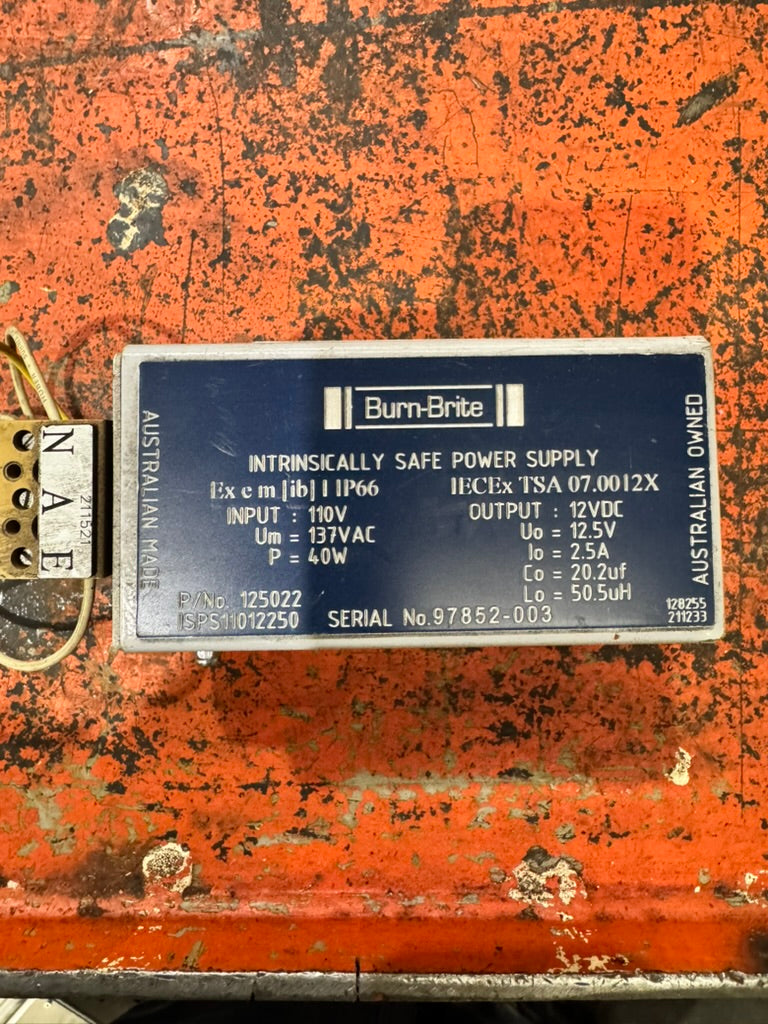 Burnbrite IS Power Supply — Underground Mining